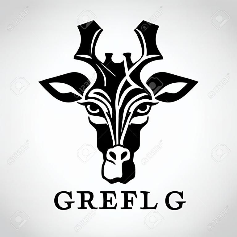 dark giraffe head template
