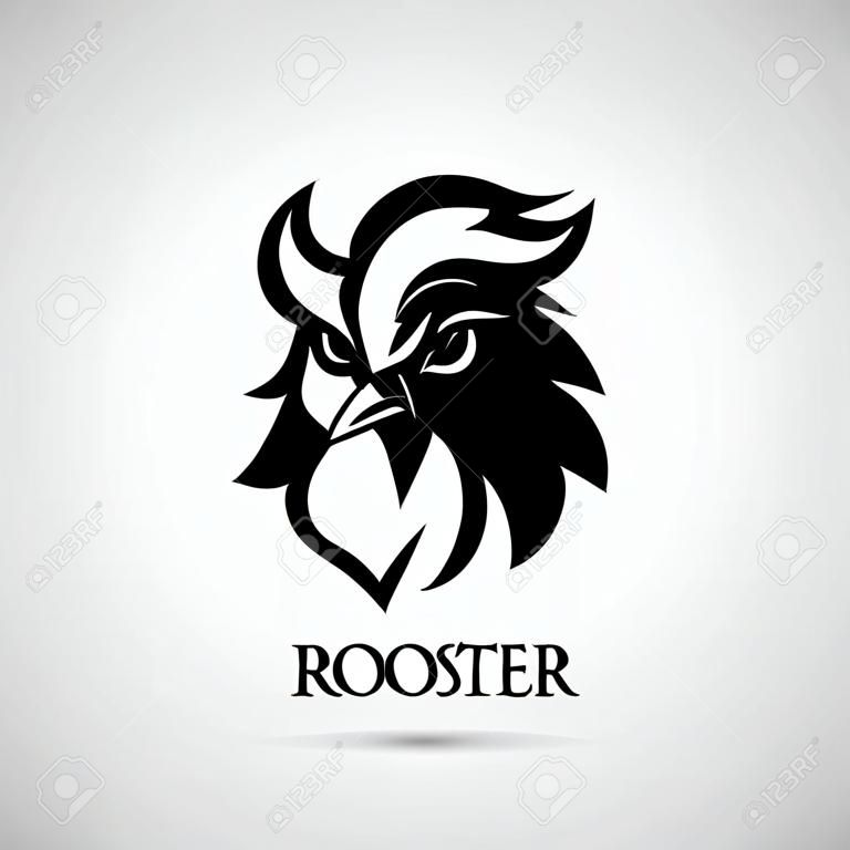 Vector rooster head logo template for business