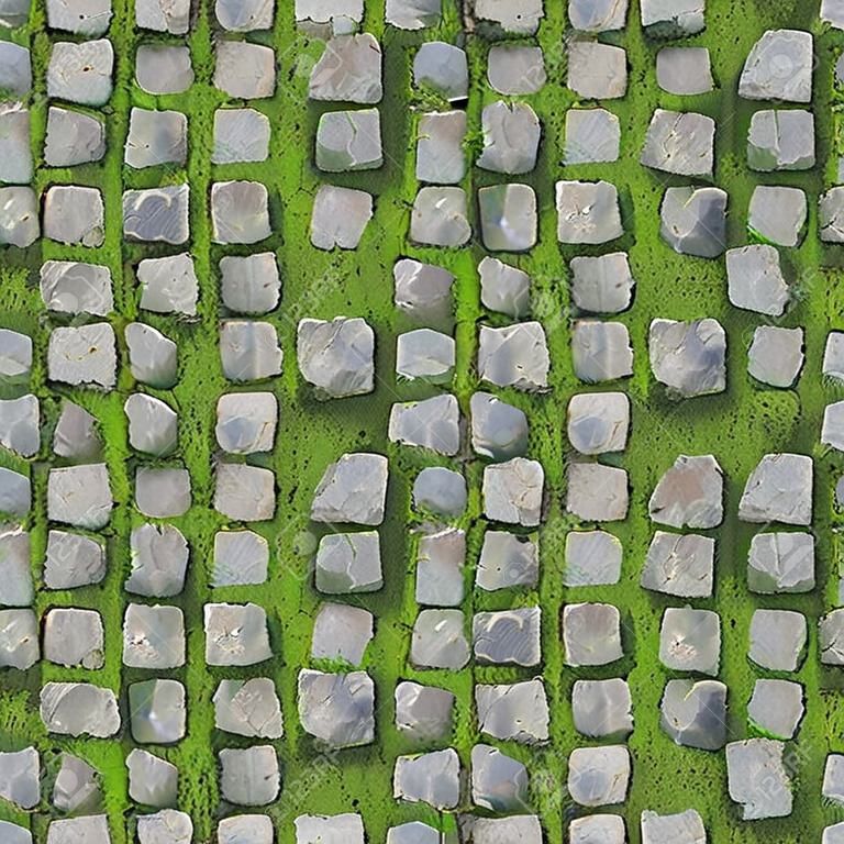 Stone Block with Grass - Seamless Background   more seamless backgrounds in my folio  