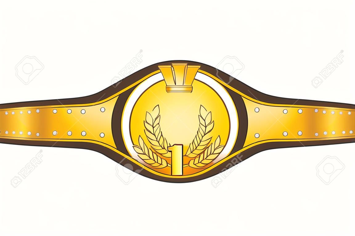 illustration of a box champion's belt.