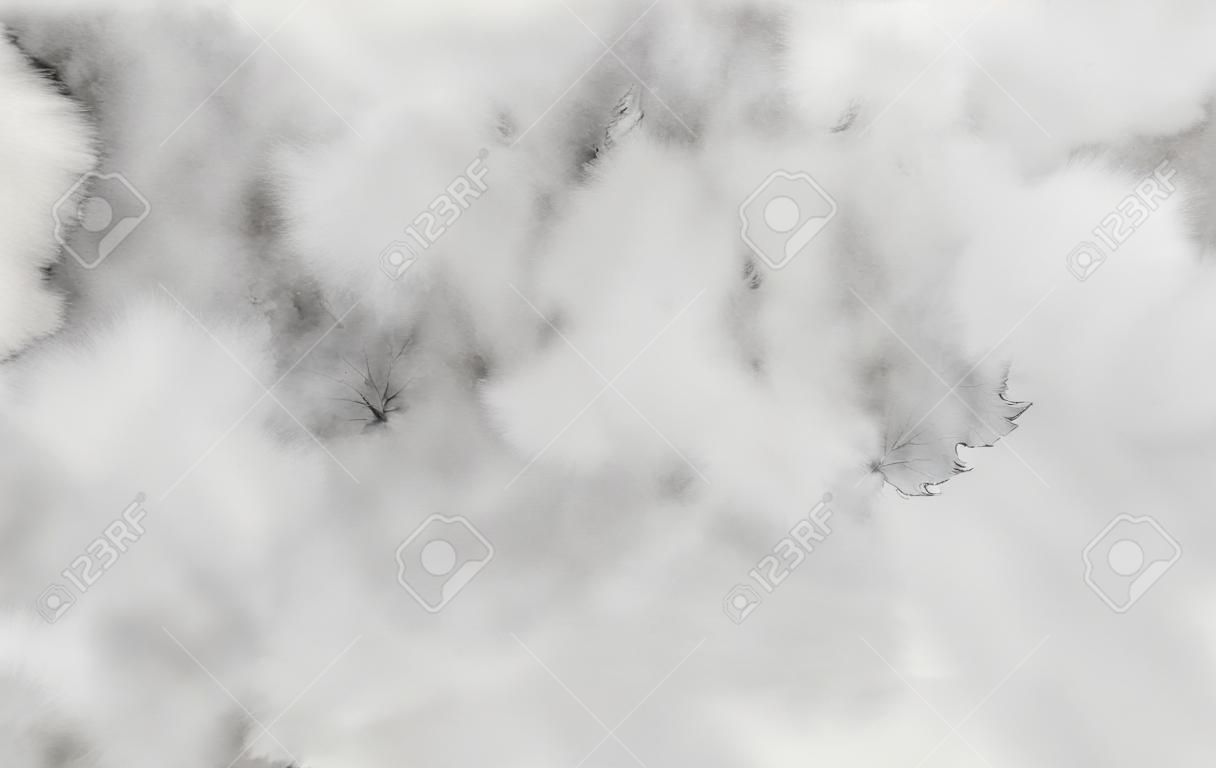 Abstract dark and light gray watercolor background, wash technique. Pale grey wall concept illustration