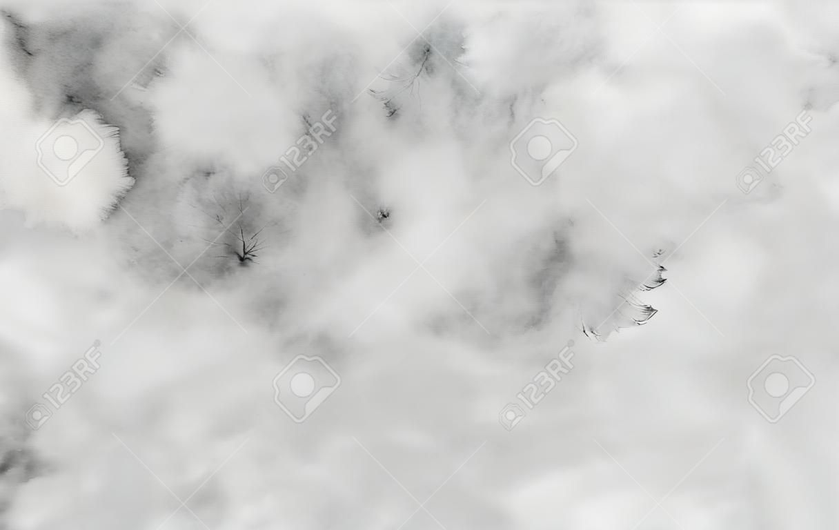 Abstract dark and light gray watercolor background, wash technique. Pale grey wall concept illustration