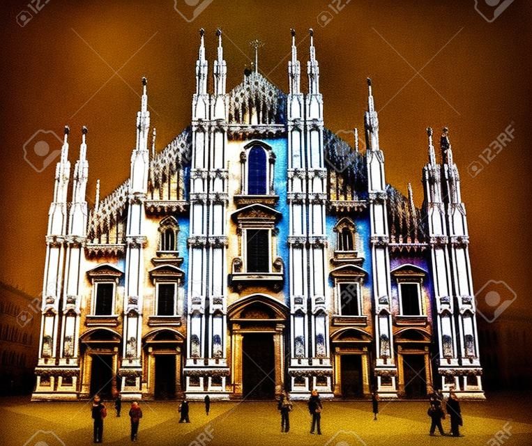 米蘭大教堂。哥特式建築。