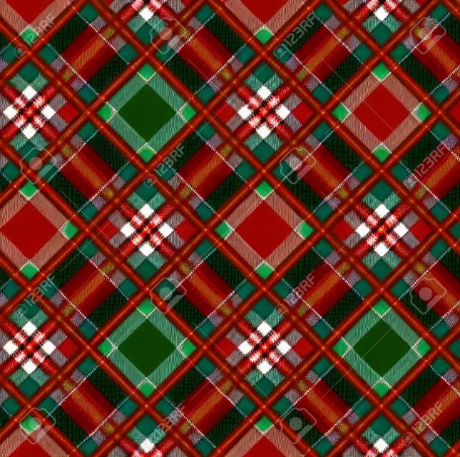 Tartan, xadrez padrão background.Folk estilo retro. Ilustração de moda, vetor Wallpaper.Christmas, ano novo decor.Traditional vermelho, preto, verde escoltado ornamento