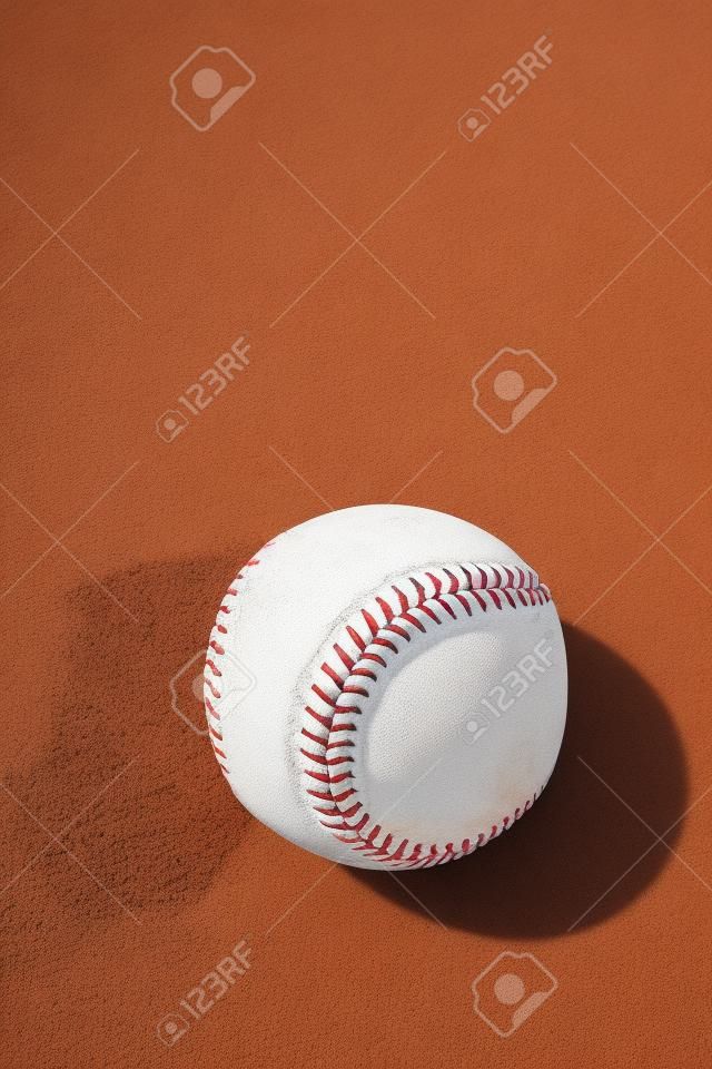 Baseball on the infield chalk line