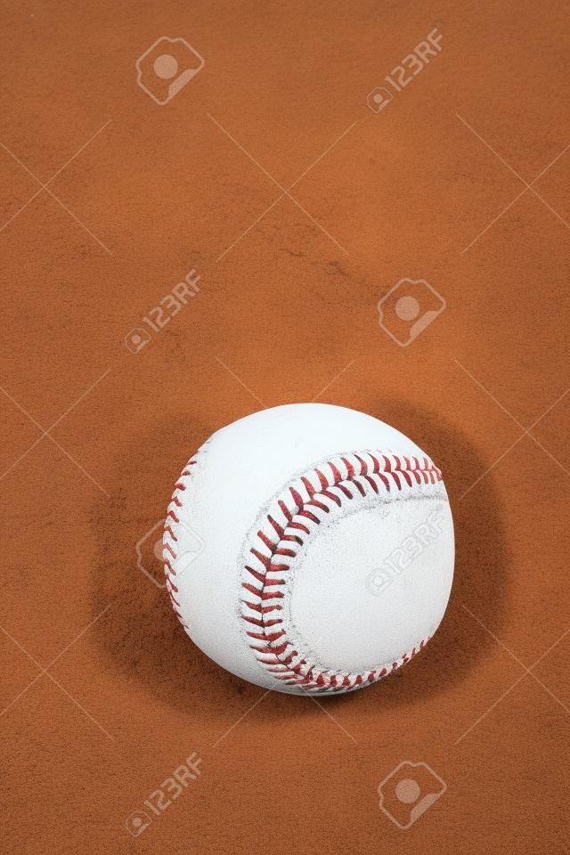 Baseball on the infield chalk line
