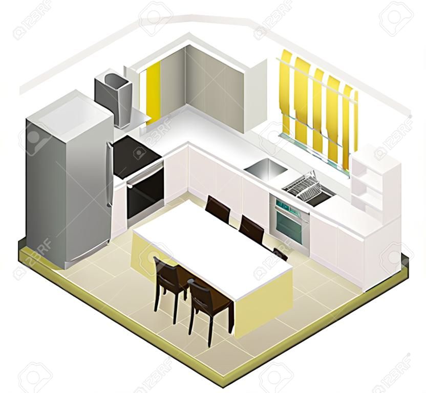 isometric kitchen icon