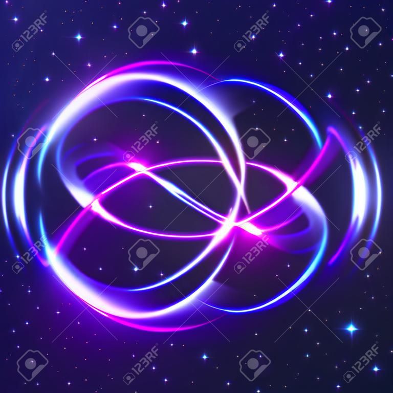 Neon light infinity symbol