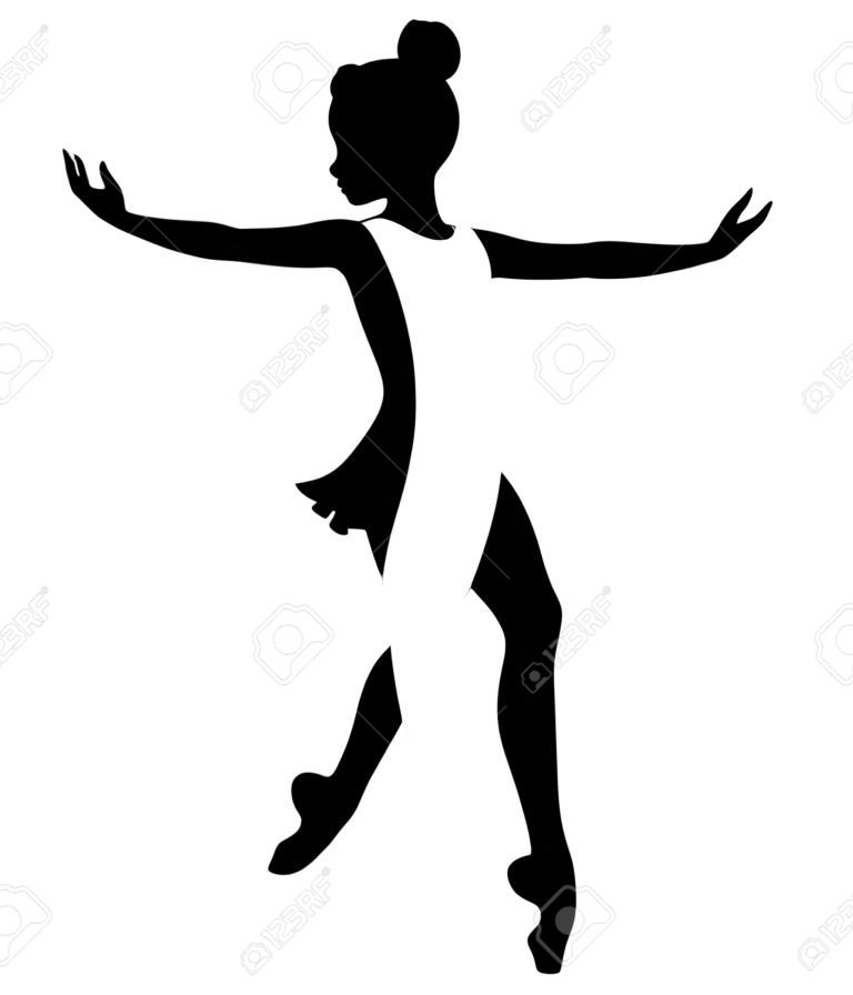 Little dancing ballerina silhouette