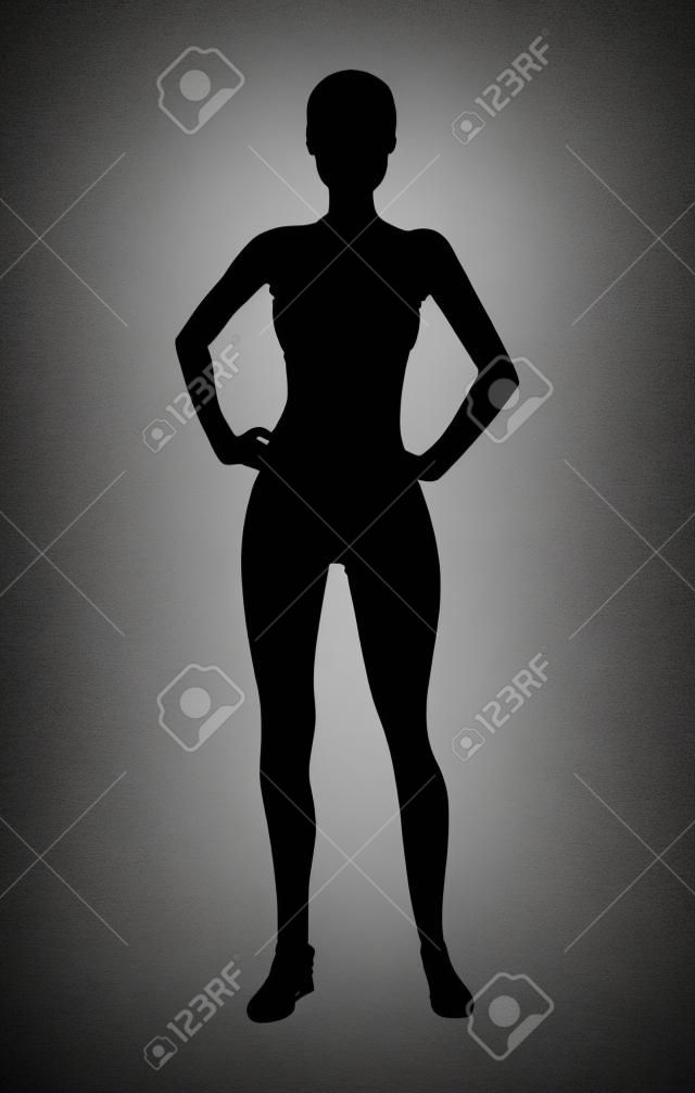 Fitness girl silhouette