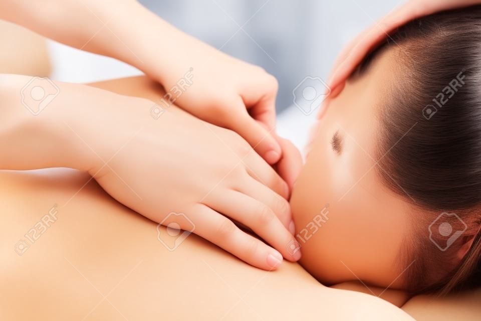 neck massage in a beauty salon
