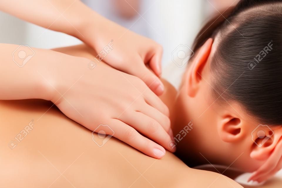 neck massage in a beauty salon