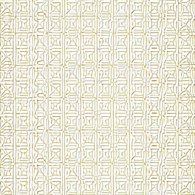Ornamento árabe com formas geométricas. Motivos abstratos das pinturas de antigos padrões de tecido indiano. Padrão sem emenda abstrato.