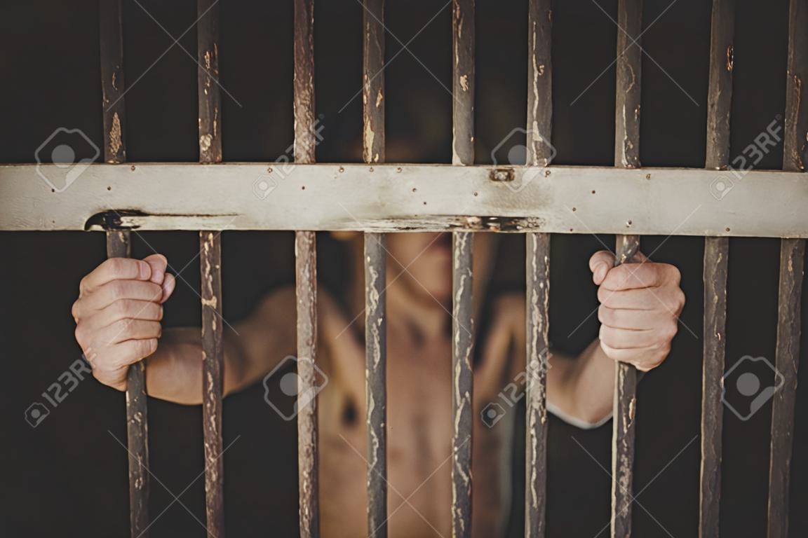 A man is imprisoned in a prison