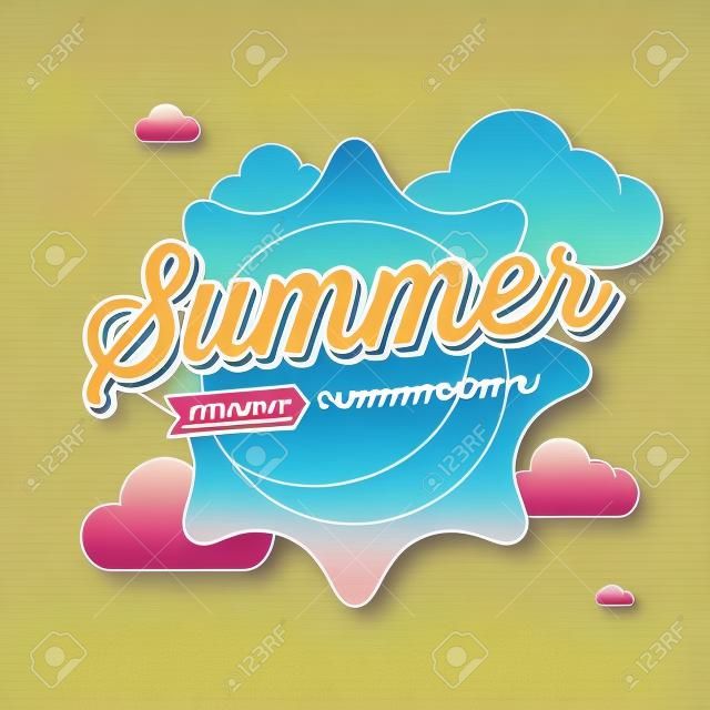 Summer logo vector illustration. Summer time enjoy your holidays.