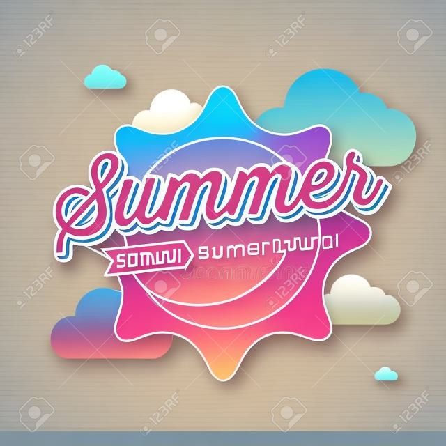 Summer logo vector illustration. Summer time enjoy your holidays.