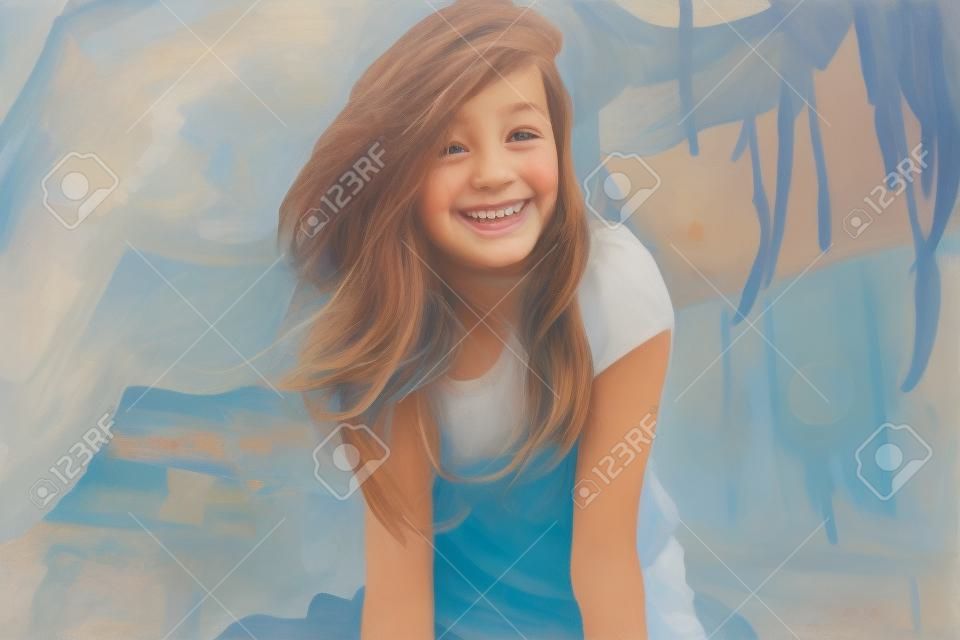Portrait of a young girl who is smiling