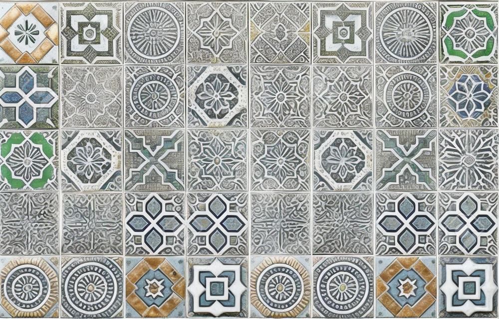 azulejos patrones de cerámica de Portugal.
