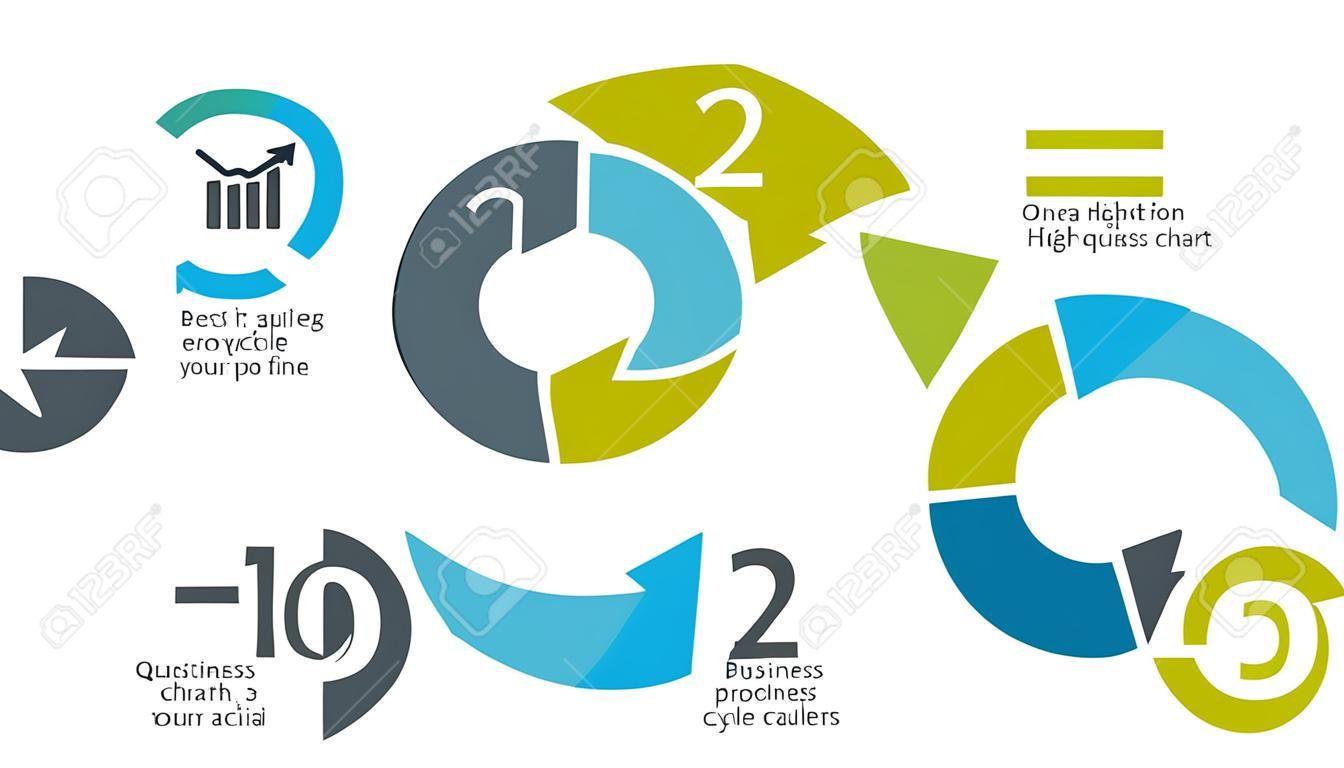 Infografika strzałki koło, schemat cyklu, wykres, wykres prezentacji. Koncepcja biznesowa z 3 opcjami, częściami, krokami, procesami.