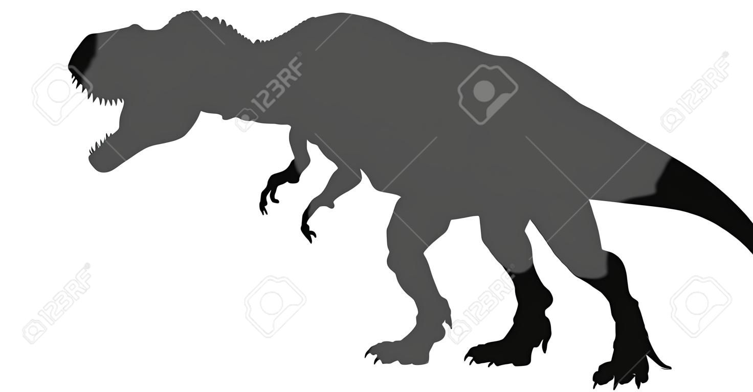 Tyrannosaurus Rex 10 isolated vector silhouette
