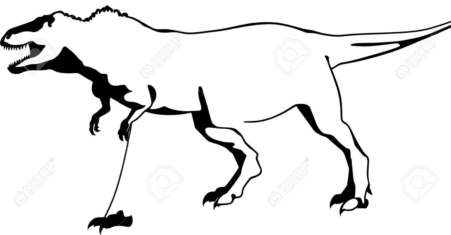 Tyrannosaurus Rex 10 isolated vector silhouette