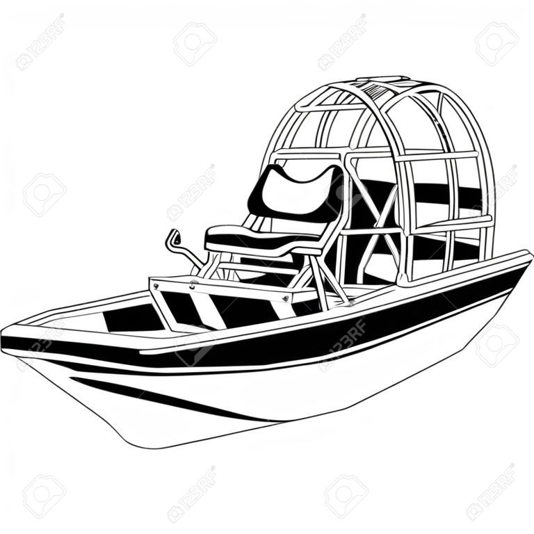 Air Boat Detailed Vector Clipart