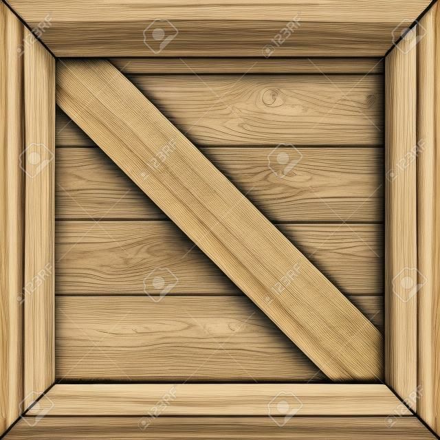Une caisse en bois illustration - les tuiles de façon transparente comme un modèle.