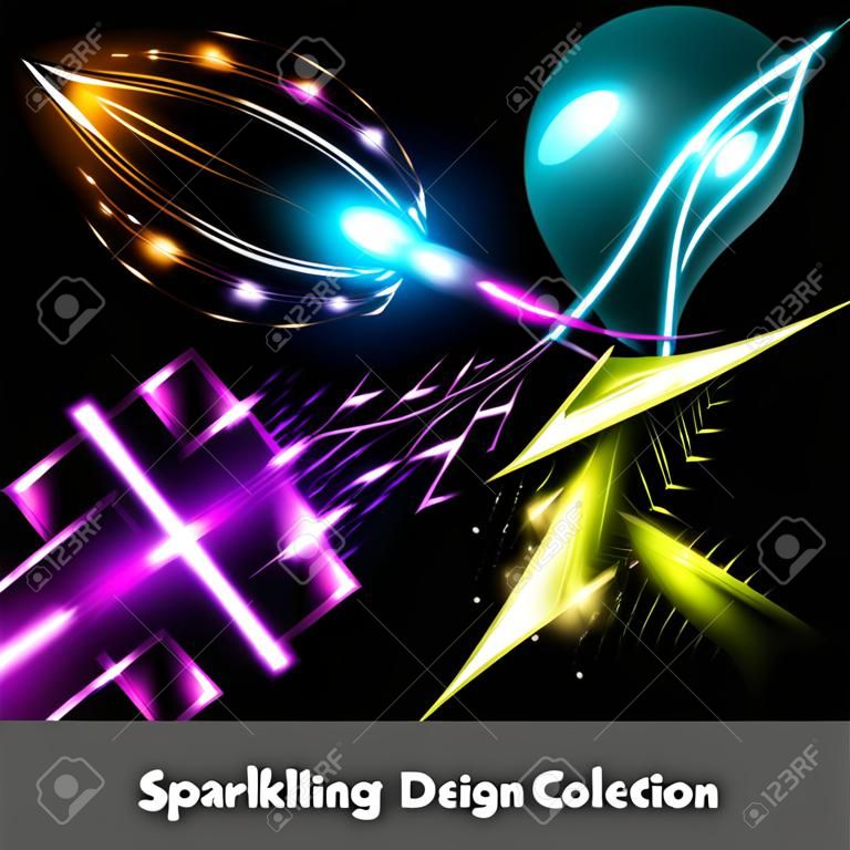 Sparkling design element collection.