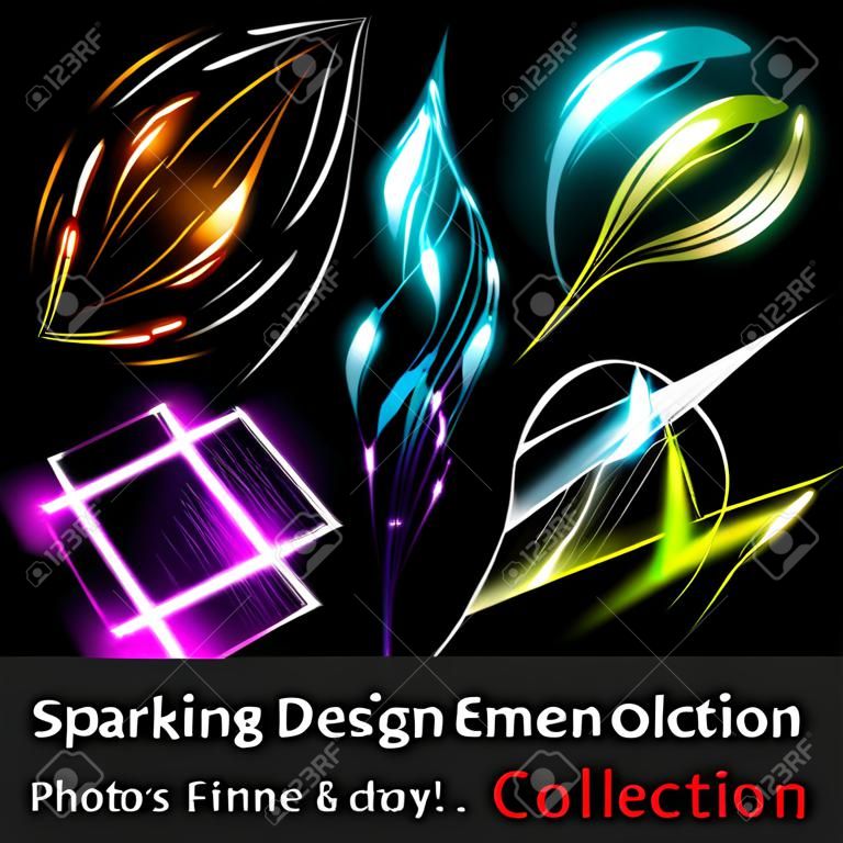 Sparkling design element collection.