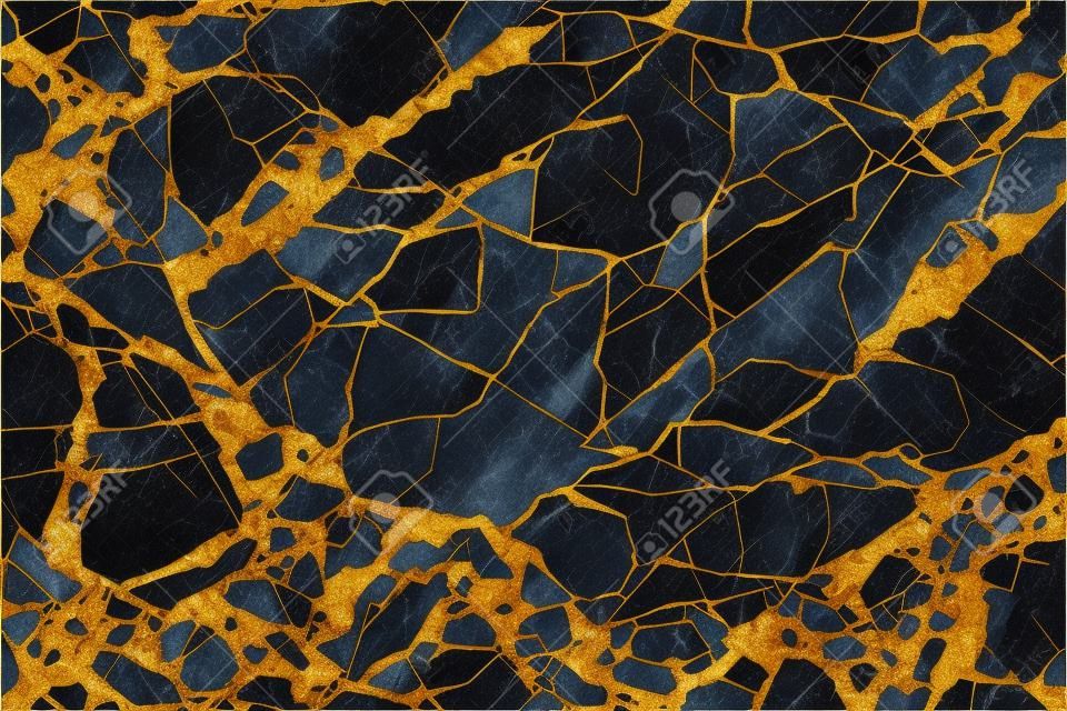 골드 다크 블루 회색 대리석 패턴 배경, 추상 대리석 질감의 패턴 화 자연.