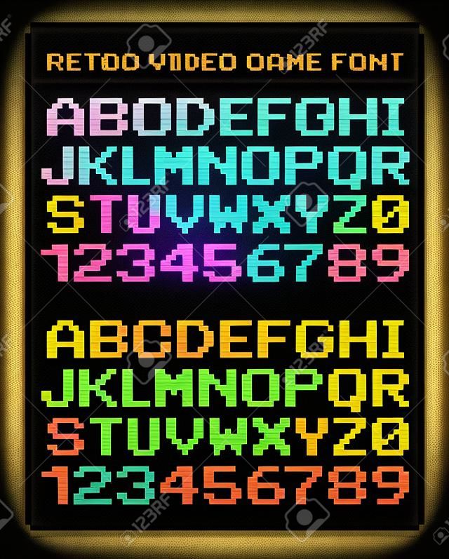 复古视频游戏字体