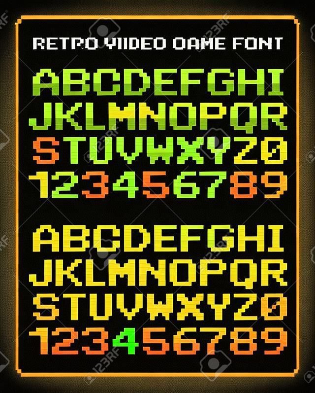 Retro video game font