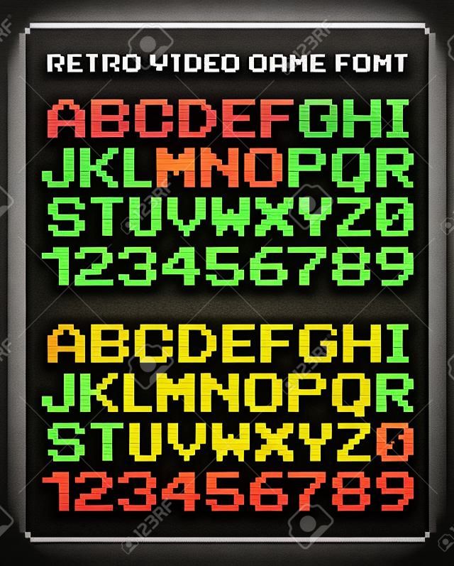 复古视频游戏字体