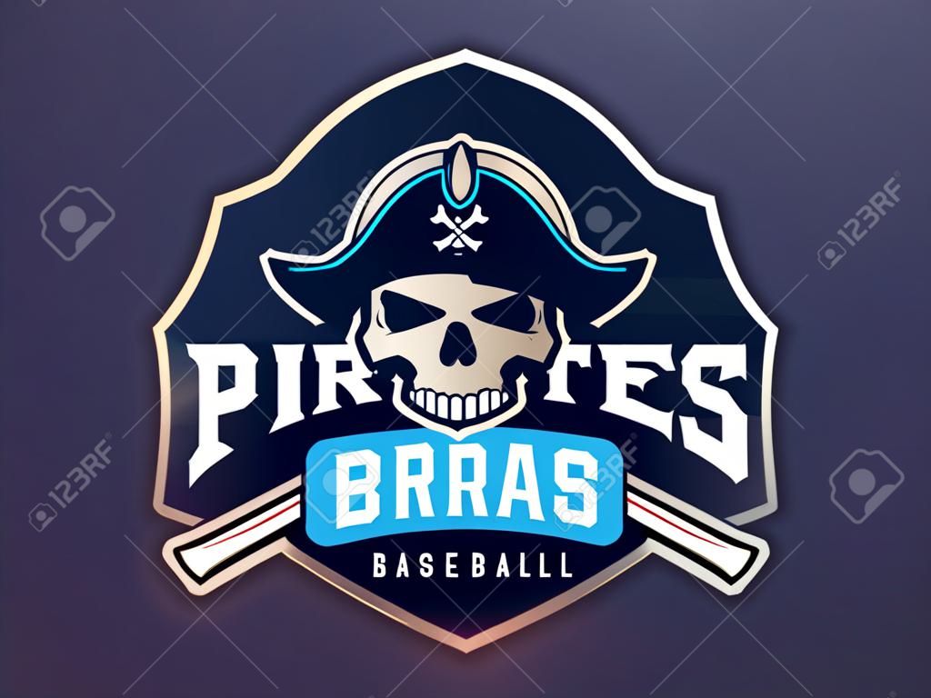 Modern professional emblem pirates for baseball team.