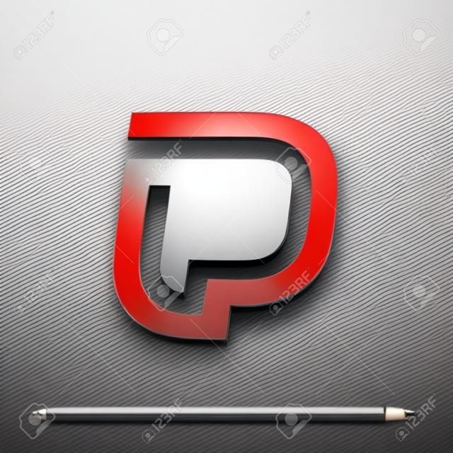 Logotipo profissional moderno monograma p no tema de negócios