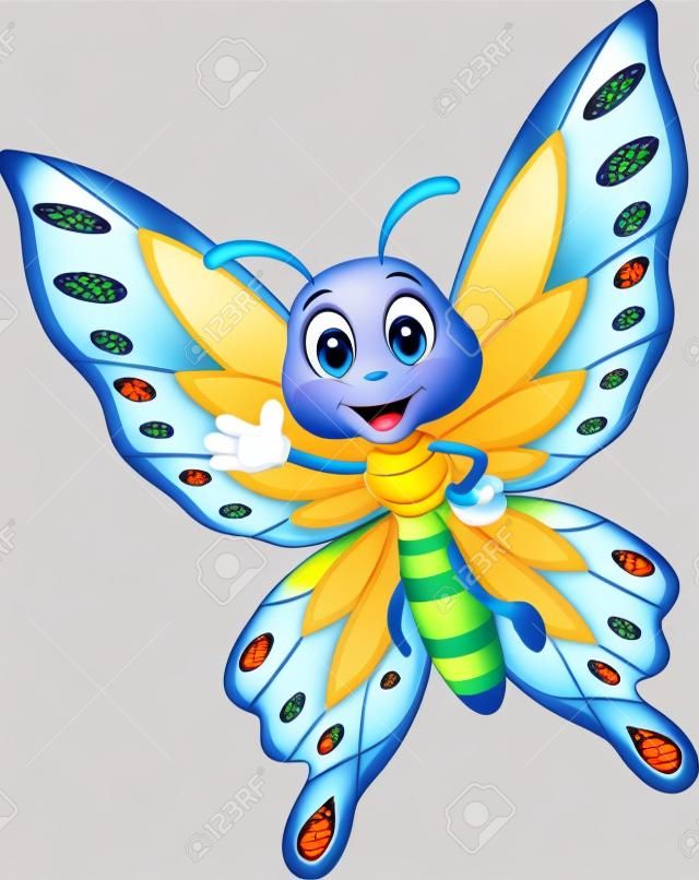 Aranyos pillangó rajzfilm hullámzás