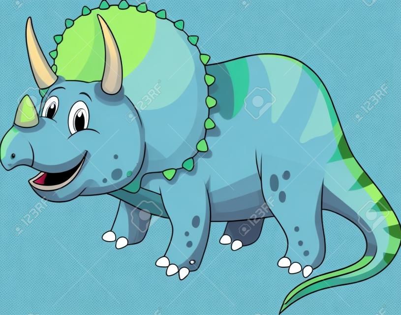 Bande dessinée mignonne de triceratops