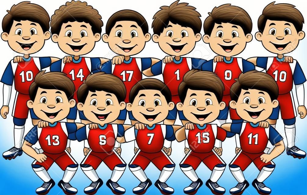 Football team cartoon 