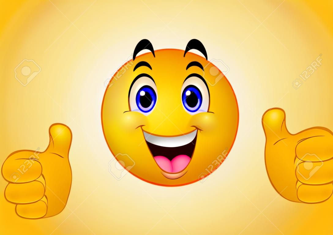 Happy smiley emoticon animati che thumbs up