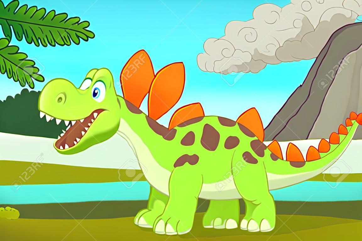 Cute cartoon dinosaur