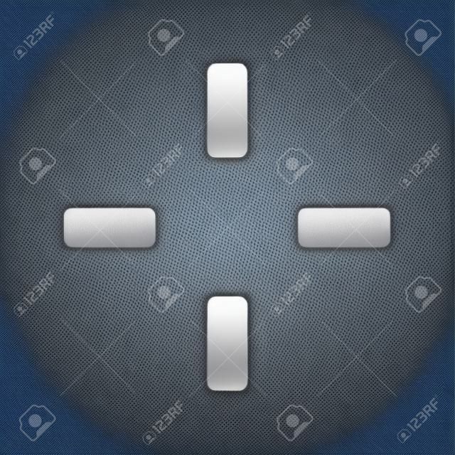 Cross hair mouse pointer icon in simple vector