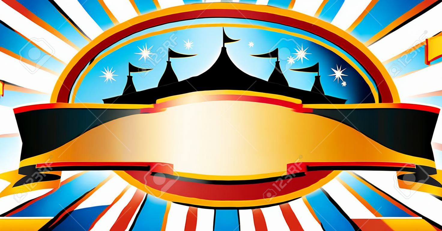 A circus tent banner for your advertising
