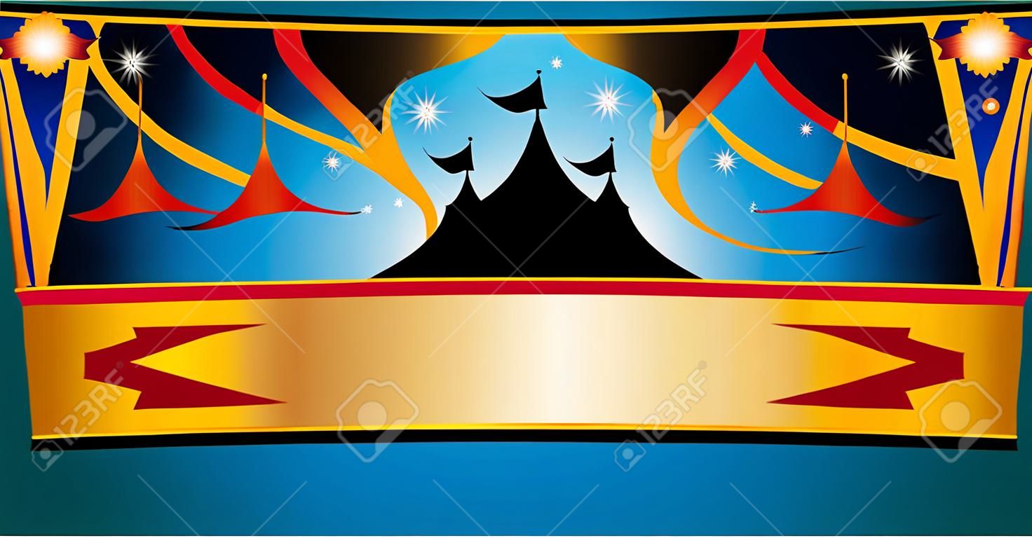 A circus tent banner for your advertising