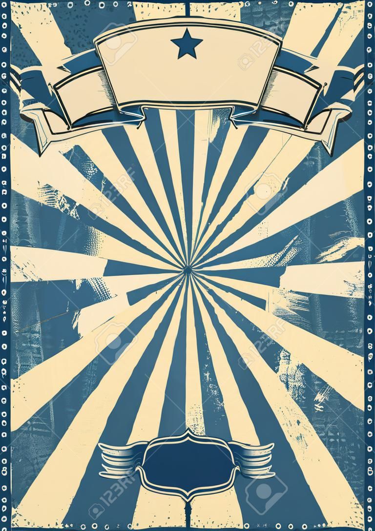 Eine blaue Vintage-Zirkus Hintergrund für ein Plakat