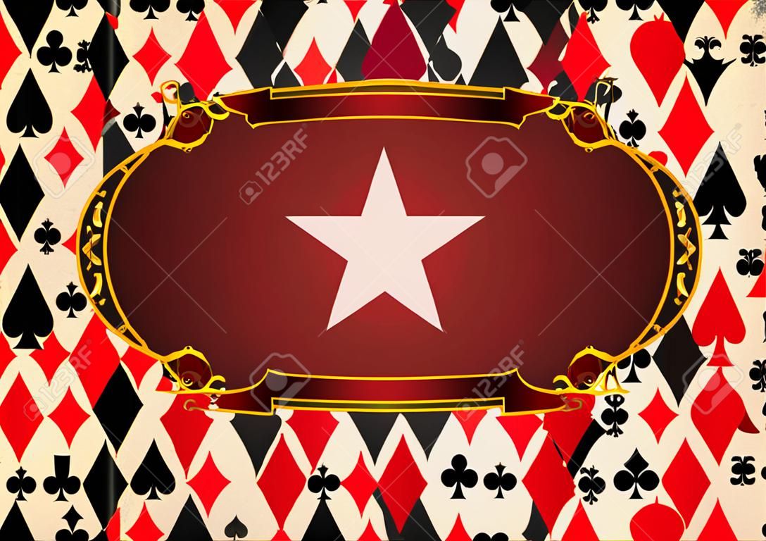 Fondo horizontal del casino. Un fondo de casino para tu tour de póker