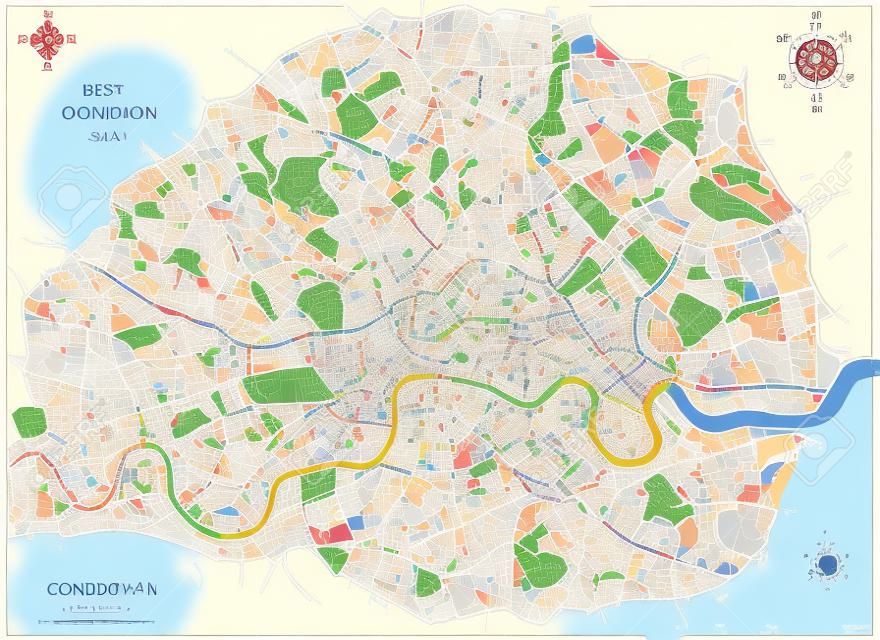 mapa miasta Londyn, Wielka Brytania