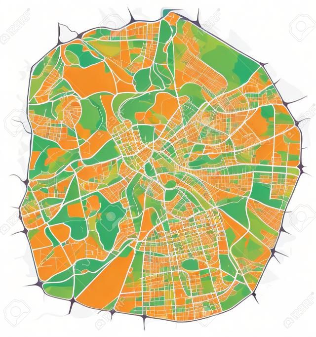 mapa vetorial da cidade de Roma, Itália