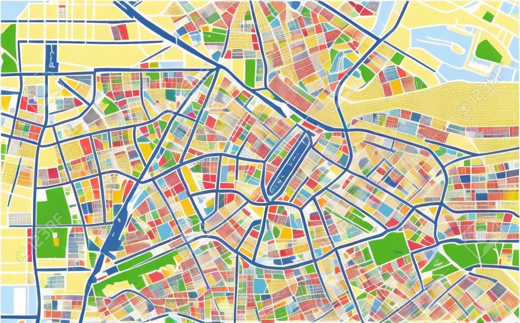 Stadskaart van Amsterdam, Nederland