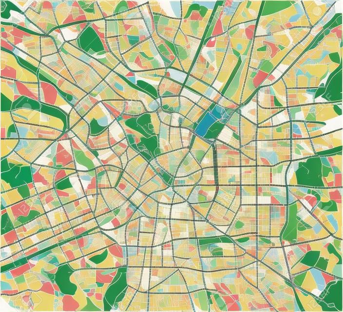 mappa della città di Milano, capitale della Lombardia, Italia