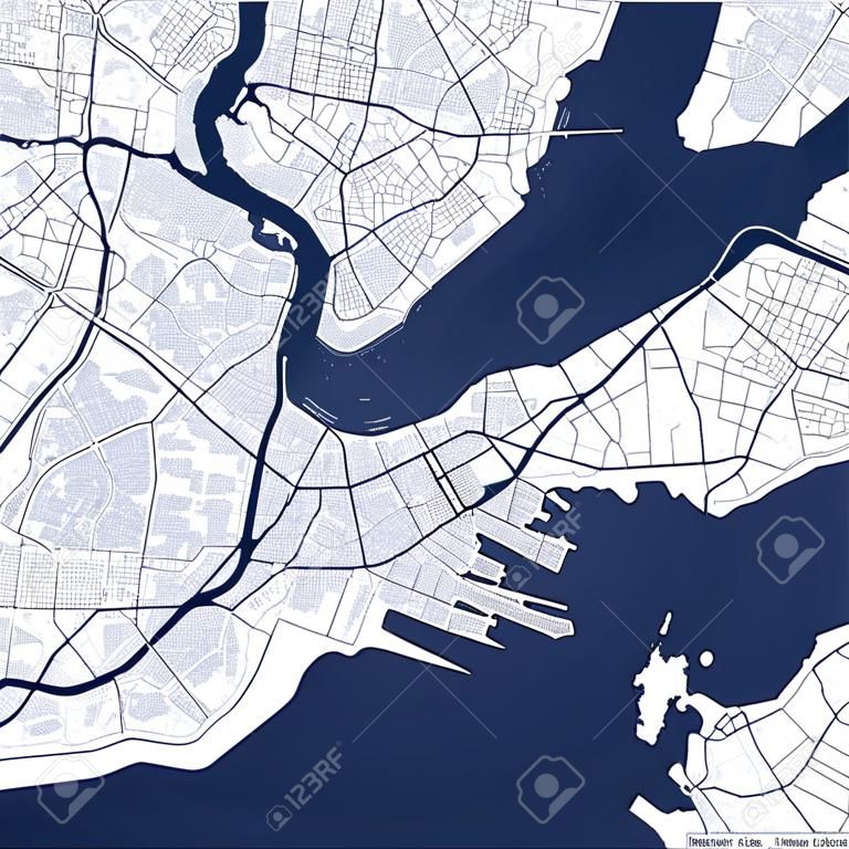 vector map of the city of Istanbul, Turkey